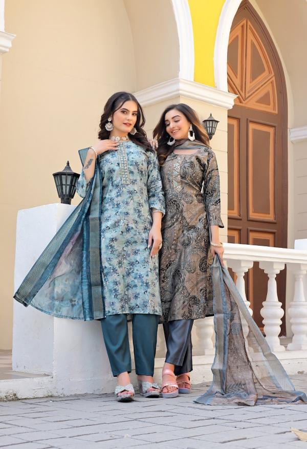 Mahendra Fashion Ritika Vol 1 Premium Vatican Silk Kurti Bottom With Dupatta